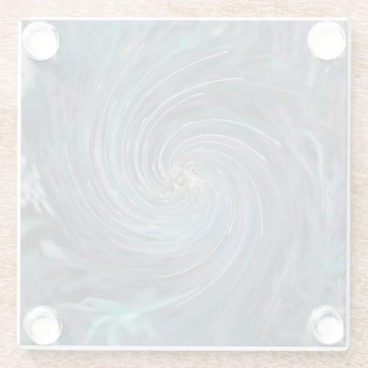 Cooler Abstrakter Retro-Schwarz und Aquamariner ko Glasuntersetzer (Rückseite)