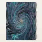 Cooler Abstrakter Retro-Schwarz und Aquamariner ko Planer (Rückseite)