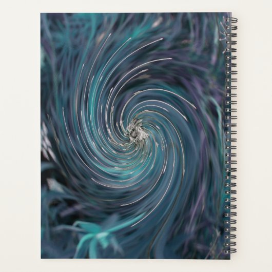 Cooler Abstrakter Retro-Schwarz und Aquamariner ko Planer (Rückseite)