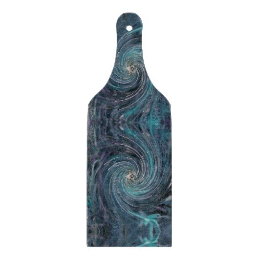 Cooler Abstrakter Retro-Schwarz und Aquamariner ko Schneidebrett (Vorderseite)