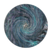 Cooler Abstrakter Retro-Schwarz und Aquamariner ko Schneidebrett (Vorderseite)