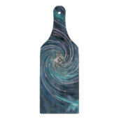 Cooler Abstrakter Retro-Schwarz und Aquamariner ko Schneidebrett (Vorderseite)