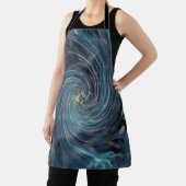 Cooler Abstrakter Retro-Schwarz und Aquamariner ko Schürze (InSitu)