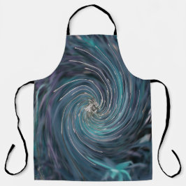 Cooler Abstrakter Retro-Schwarz und Aquamariner ko Schürze