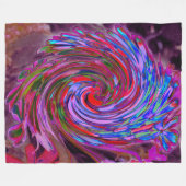 Cooler Abstrakter Rot-, Blau- und Rosatorwirbel Fleecedecke (Vorderseite (Horizontal))