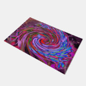 Cooler Abstrakter Rot-, Blau- und Rosatorwirbel Fußmatte (Schrägansicht)