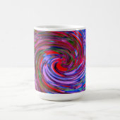 Cooler Abstrakter Rot-, Blau- und Rosatorwirbel Kaffeetasse (Mittel)