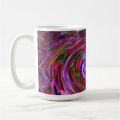 Cooler Abstrakter Rot-, Blau- und Rosatorwirbel Kaffeetasse (Links)