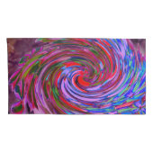 Cooler Abstrakter Rot-, Blau- und Rosatorwirbel Kissenbezug (Rückseite-Rechts)