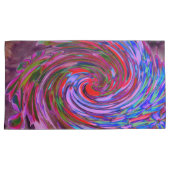 Cooler Abstrakter Rot-, Blau- und Rosatorwirbel Kissenbezug (Vorderseite-Rechts)