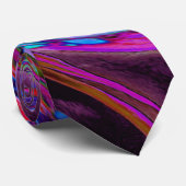 Cooler Abstrakter Rot-, Blau- und Rosatorwirbel Krawatte (Gerollt)