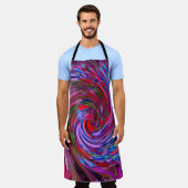 Cooler Abstrakter Rot-, Blau- und Rosatorwirbel Schürze (Getragen)