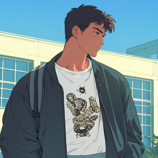 Cooler Abstrakter T - Shirt