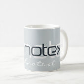 Cooler Abstrakter Techno-Text - personalisierte Um Kaffeetasse (VorderseiteRechts)