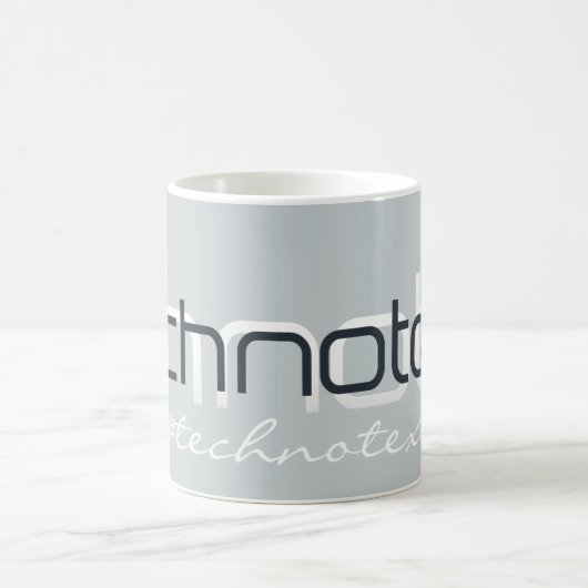 Cooler Abstrakter Techno-Text - personalisierte Um Kaffeetasse (Mittel)