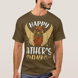 Cooler Adler Bearded Man Happy Vatertag Vater Papa T-Shirt
