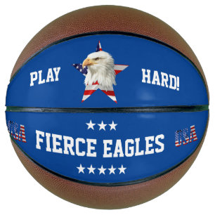 Cooler Adler, die amerikanische Flagge, Star Basketball