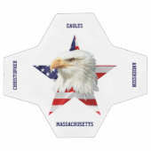 Cooler Adler, die amerikanische Flagge, Star Fußball (Flach)