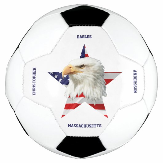 Cooler Adler, die amerikanische Flagge, Star Fußball (Vorderseite)