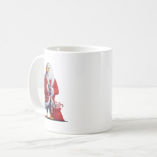 Cooler Adler in Weihnachten Stimmung für einen net Kaffeetasse (Vorderseite Links)