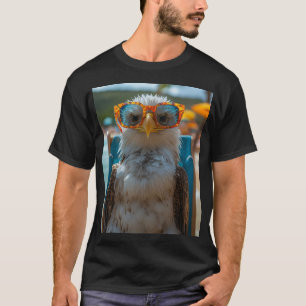 Cooler Adler mit Sonne T-Shirt
