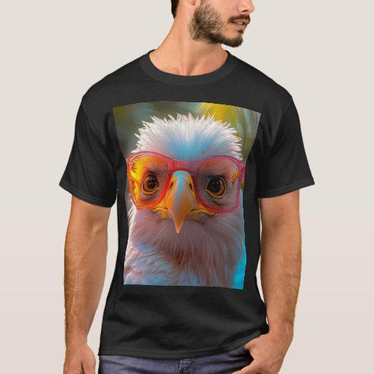 Cooler Adler mit Sonne T-Shirt (Vorderseite)