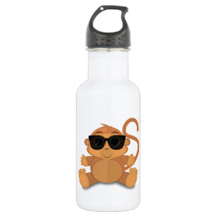 Cooler Affe Edelstahlflasche