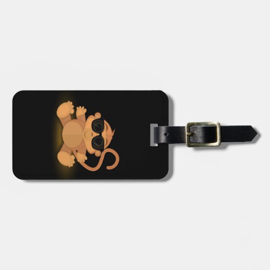 Cooler Affe Gepäckanhänger (Vorderseite horizontal)