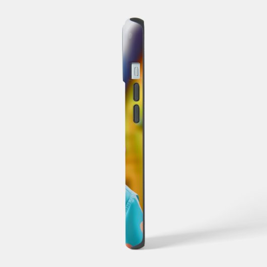 Cooler Affe mit Kopfhörern iPhone 15 Hülle (Linke Seite)