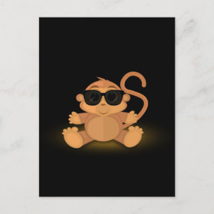 Cooler Affe Postkarte