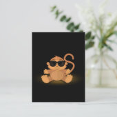 Cooler Affe Postkarte (Stehend Vorderseite)