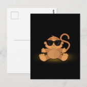 Cooler Affe Postkarte (Vorne/Hinten)