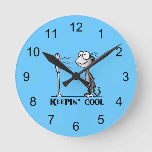 Cooler Affe Runde Wanduhr (Vorderseite)