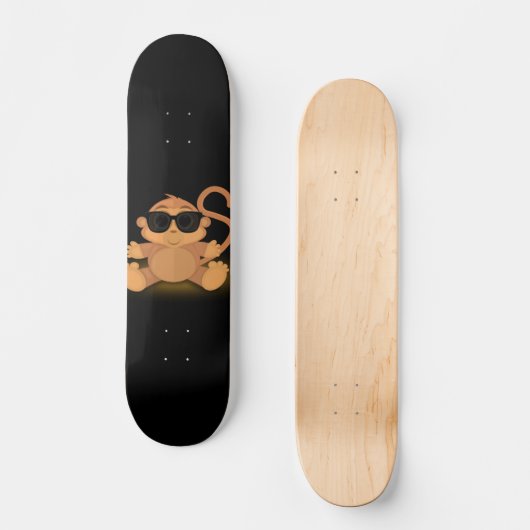 Cooler Affe Skateboard (Vorderseite)