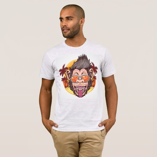 Cooler Affe T-Shirt (Vorne ganz)