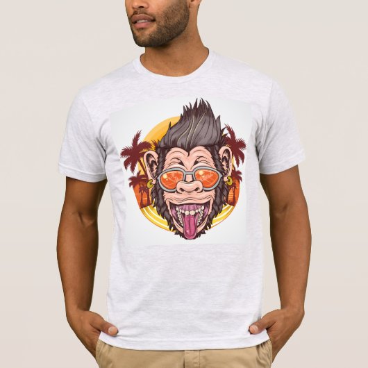 Cooler Affe T-Shirt (Vorderseite)