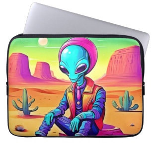 Cooler Alien Wüstenchill Laptopschutzhülle