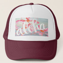 Cooler Aloha Fernlastfahrer-Hut Truckerkappe