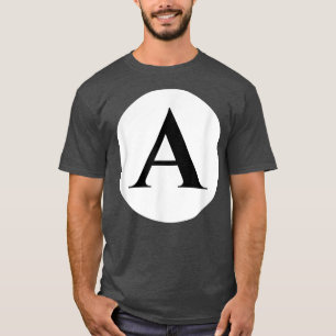 Cooler Alphabet Niedlicher Anfangsbuchstabe A Gra T-Shirt