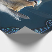 Cooler als die Erholung, die Snowboardsnail. Geschenkpapier (Ecke)