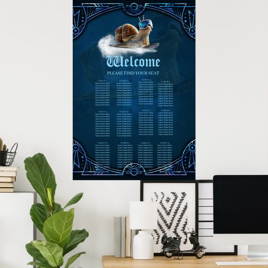 Cooler als die Erholung, die Snowboardsnail. Poster (Heimbüro)