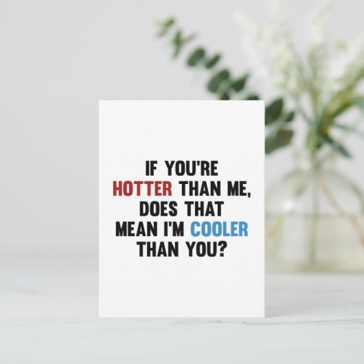 Cooler als du postkarte (Stehend Vorderseite)