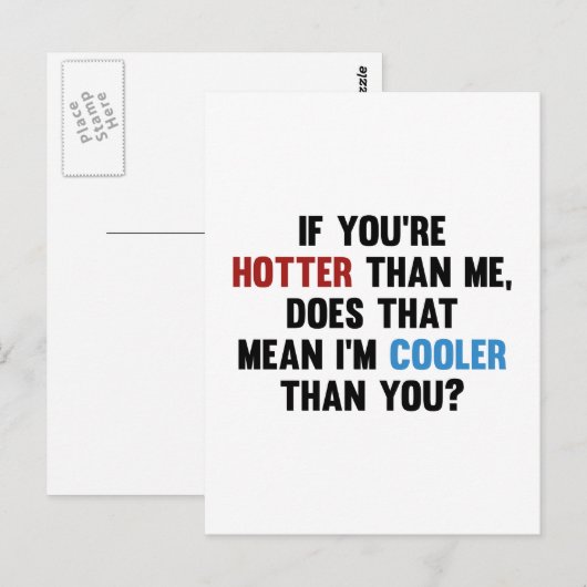 Cooler als du postkarte (Vorne/Hinten)