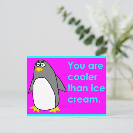 Cooler als Eiscreme Postkarte (Stehend Vorderseite)