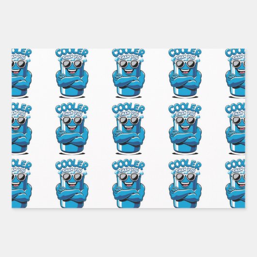 Cooler als Sie - Funny Party Cooler Design Geschenkpapier Set (Vorderseite 3)