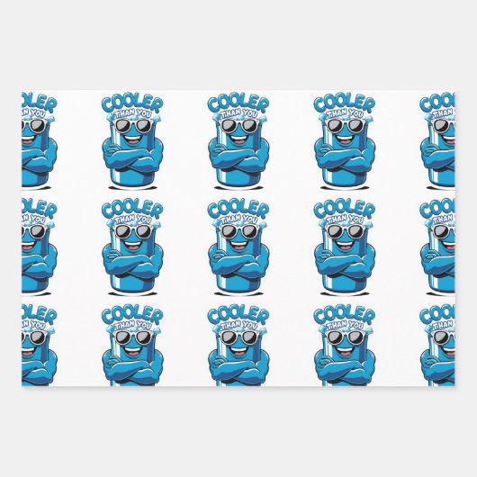 Cooler als Sie - Funny Party Cooler Design Geschenkpapier Set (Vorderseite 2)