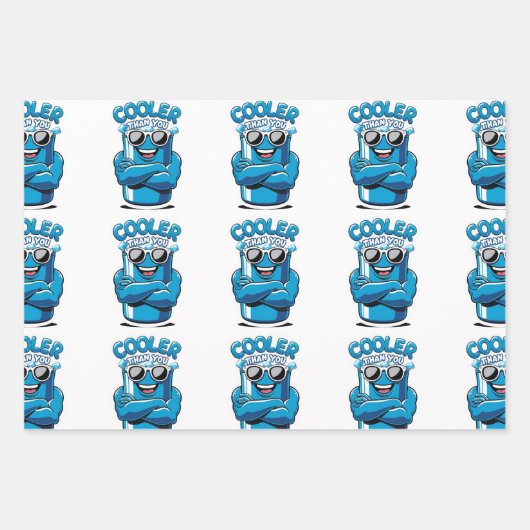 Cooler als Sie - Funny Party Cooler Design Geschenkpapier Set (Vorderseite)