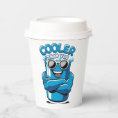 Cooler als Sie - Funny Party Cooler Design Pappbecher (Vorderseite)