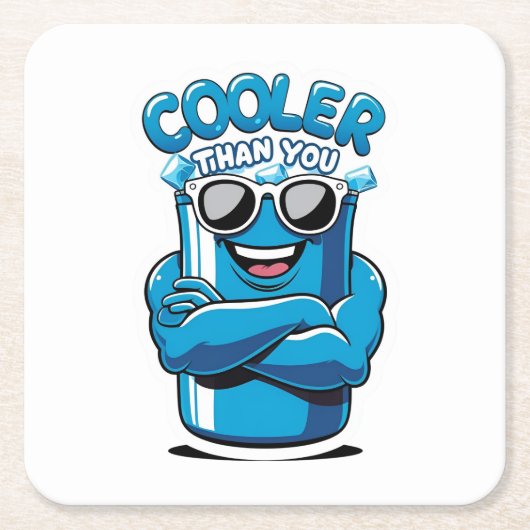 Cooler als Sie - Funny Party Cooler Design Rechteckiger Pappuntersetzer (Vorderseite)