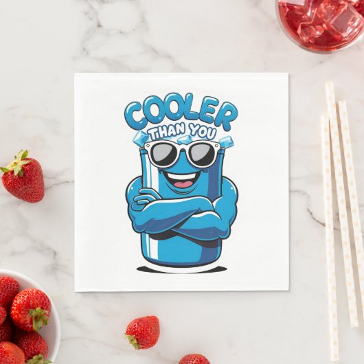 Cooler als Sie - Funny Party Cooler Design Serviette (Beispiel)